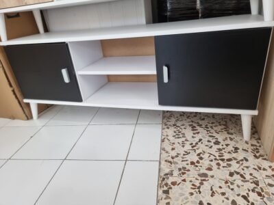 Mueble tv Praga Negro- Blanco