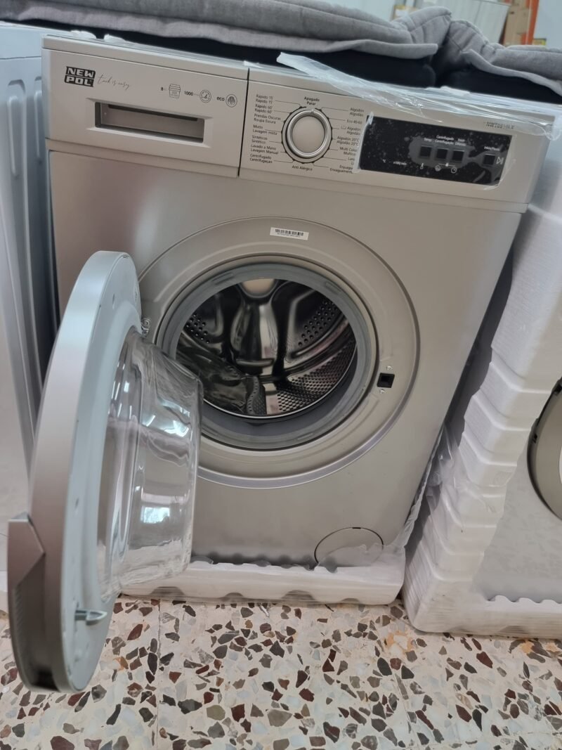 Lavadora NEW POL 8kg Dark Silver - Imagen 2