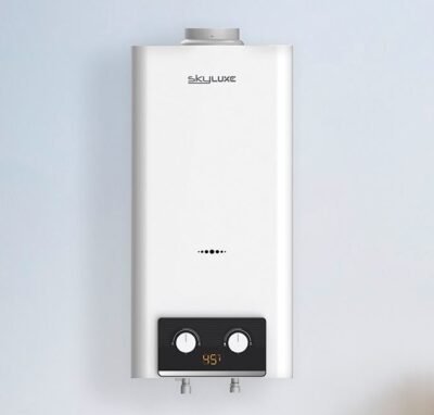 Calentador Sky Luxe a gas atmosférico. 11 L/min