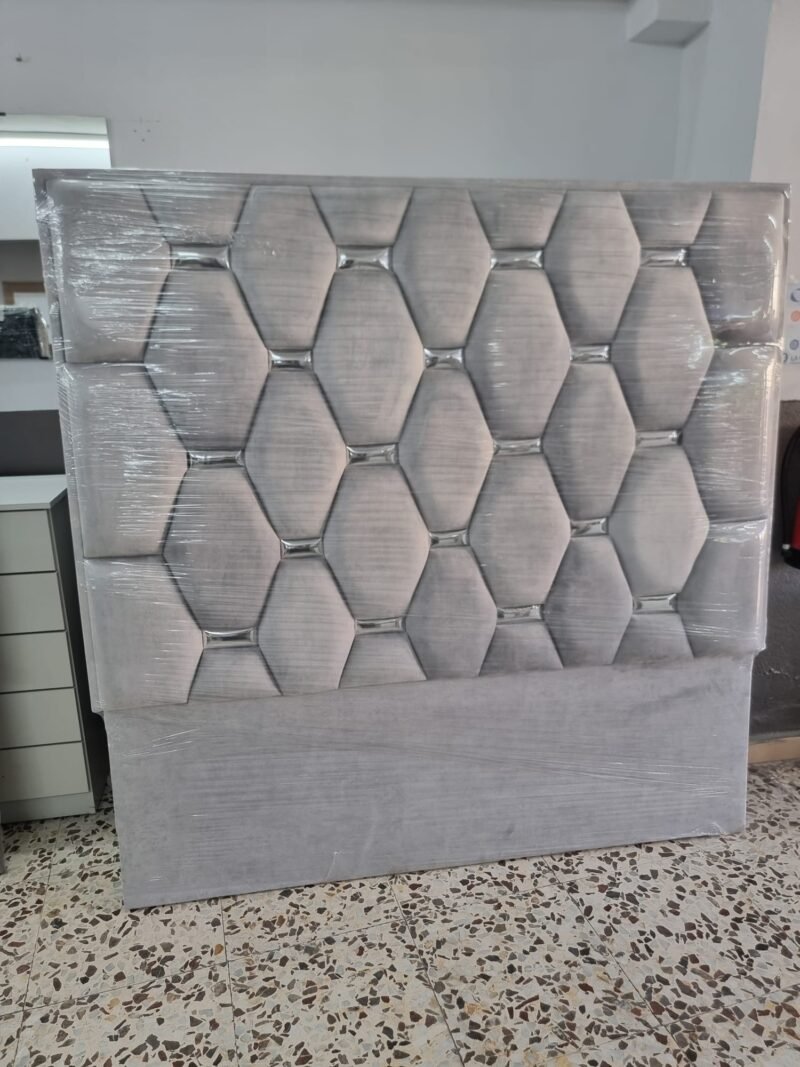 Cabecero Rombo Cojín Gris Perla- Plata (160m) - Imagen 2