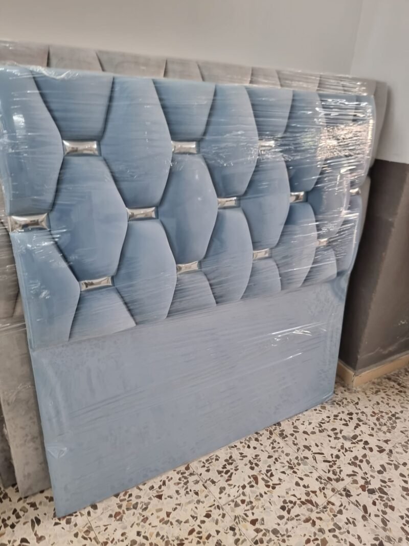 Cabecero Rombo Cojín Celeste-Plata (135cm) - Imagen 3