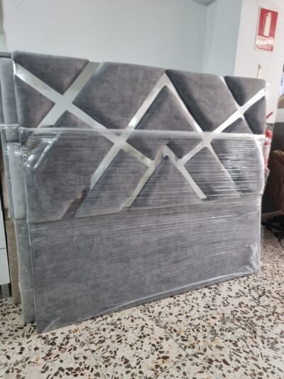 Cabecero Conde Gris Oscuro- Plata (160cm)