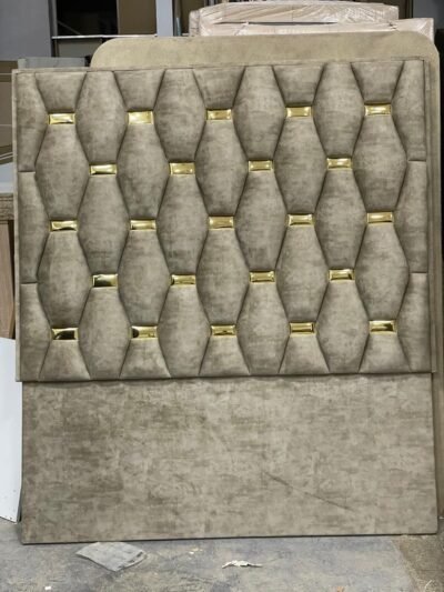 Cabecero Rombo Cojín Tierra-Dorado (160m)