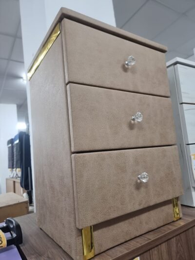 Mesita de Noche B1 Tapizada- Piedra