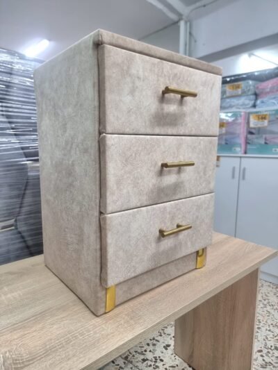 Mesita de Noche B1 Tapizada- Arena BT