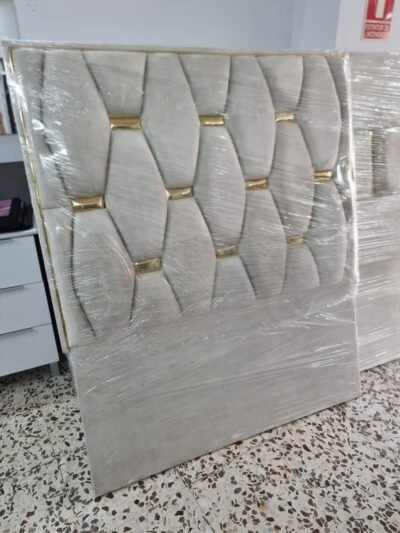 Cabecero Rombo Cojín Marfil-Dorado (110cm)