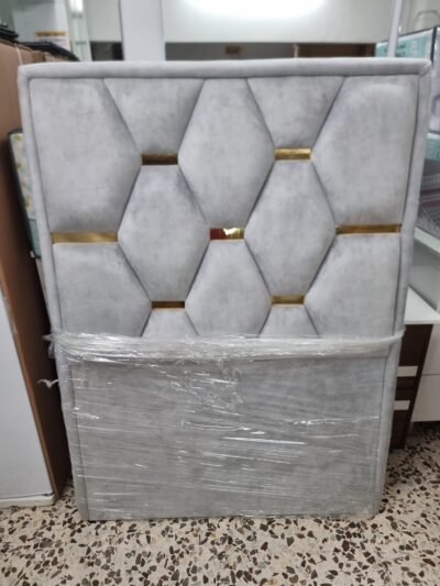 Cabecero Rombo Cojín M2. Gris Perla-Dorado (105cm)